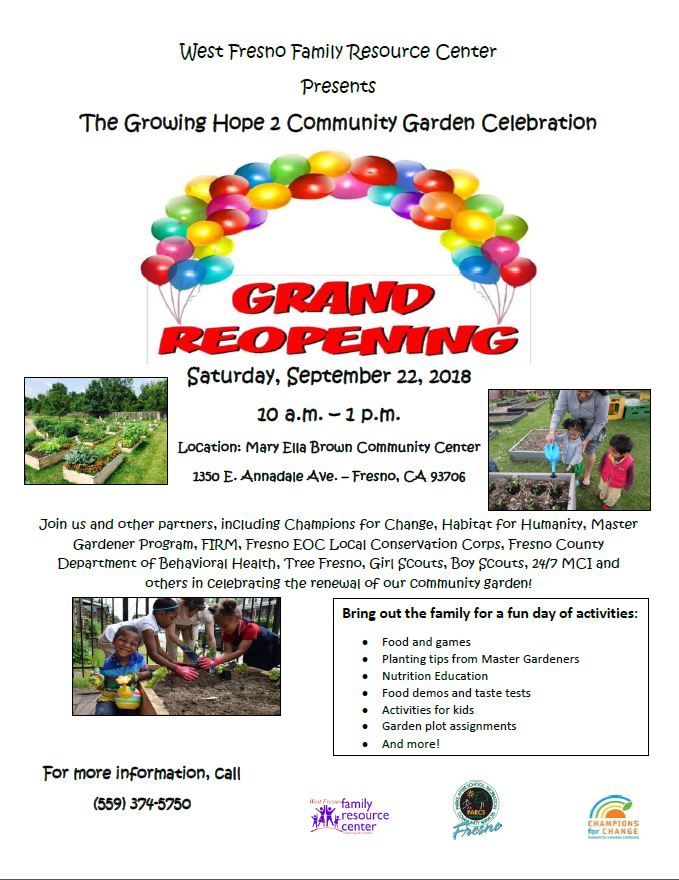 The Growing Hop 2 Community Garden Celebration